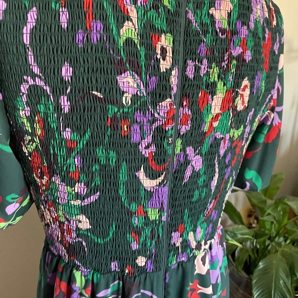 NWT - Kate Spade Pinegrove Fleur Nouveau Smocked Dress Size 8 - Picture 5 of 14